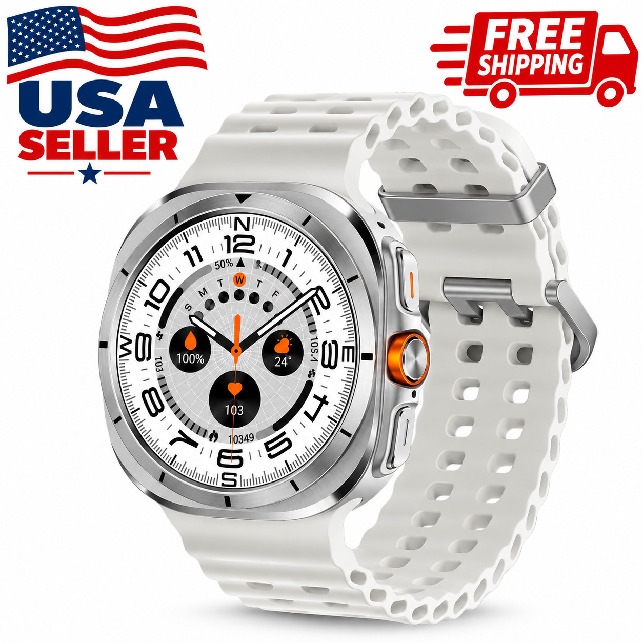 Smart Watch 32GB GPS Bluetooth Call IP68 Waterproof NFC Sports Fitness Tracker