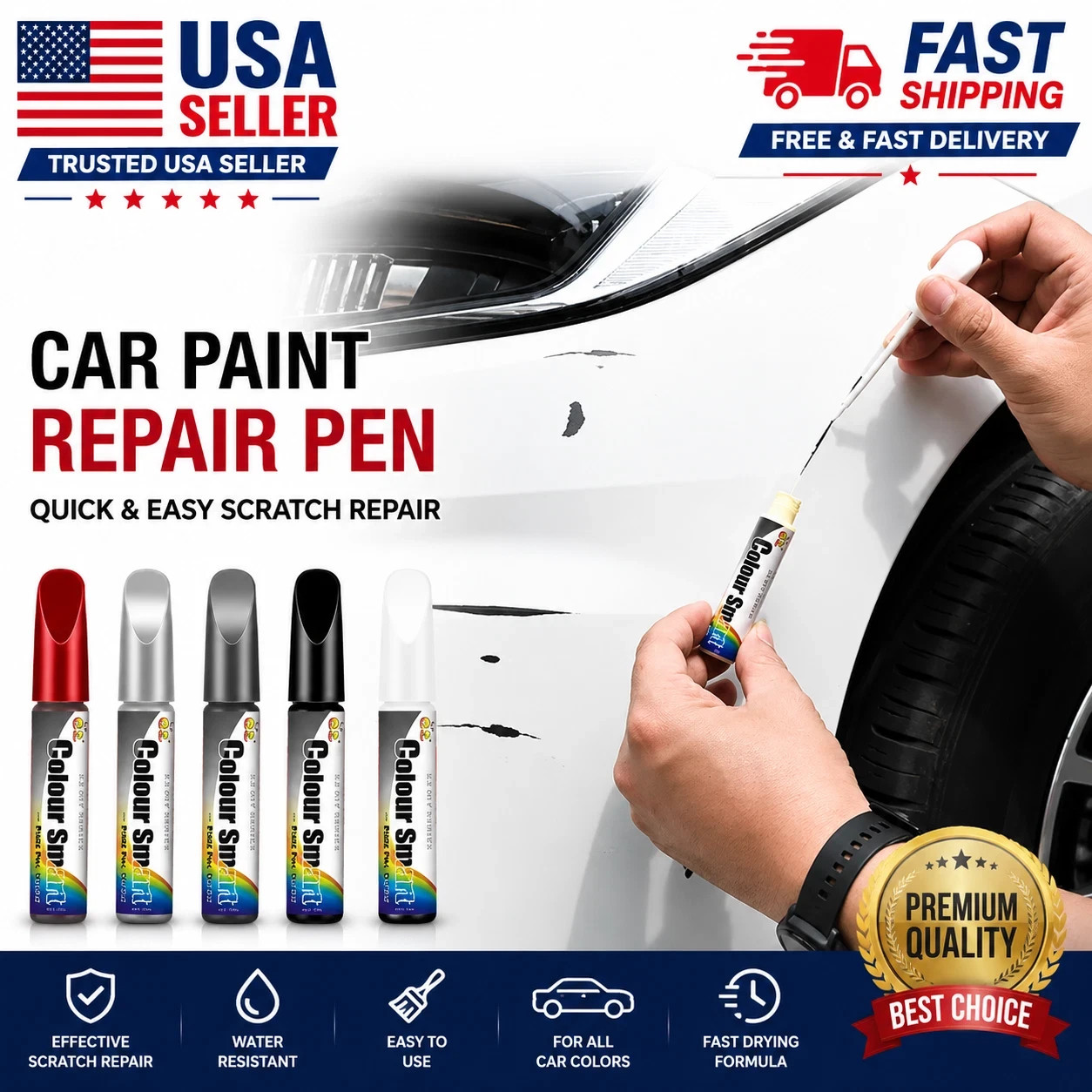 Car Scratch Repair Pen Clear Coat Touch Up Paint Remover Auto Paint Repair